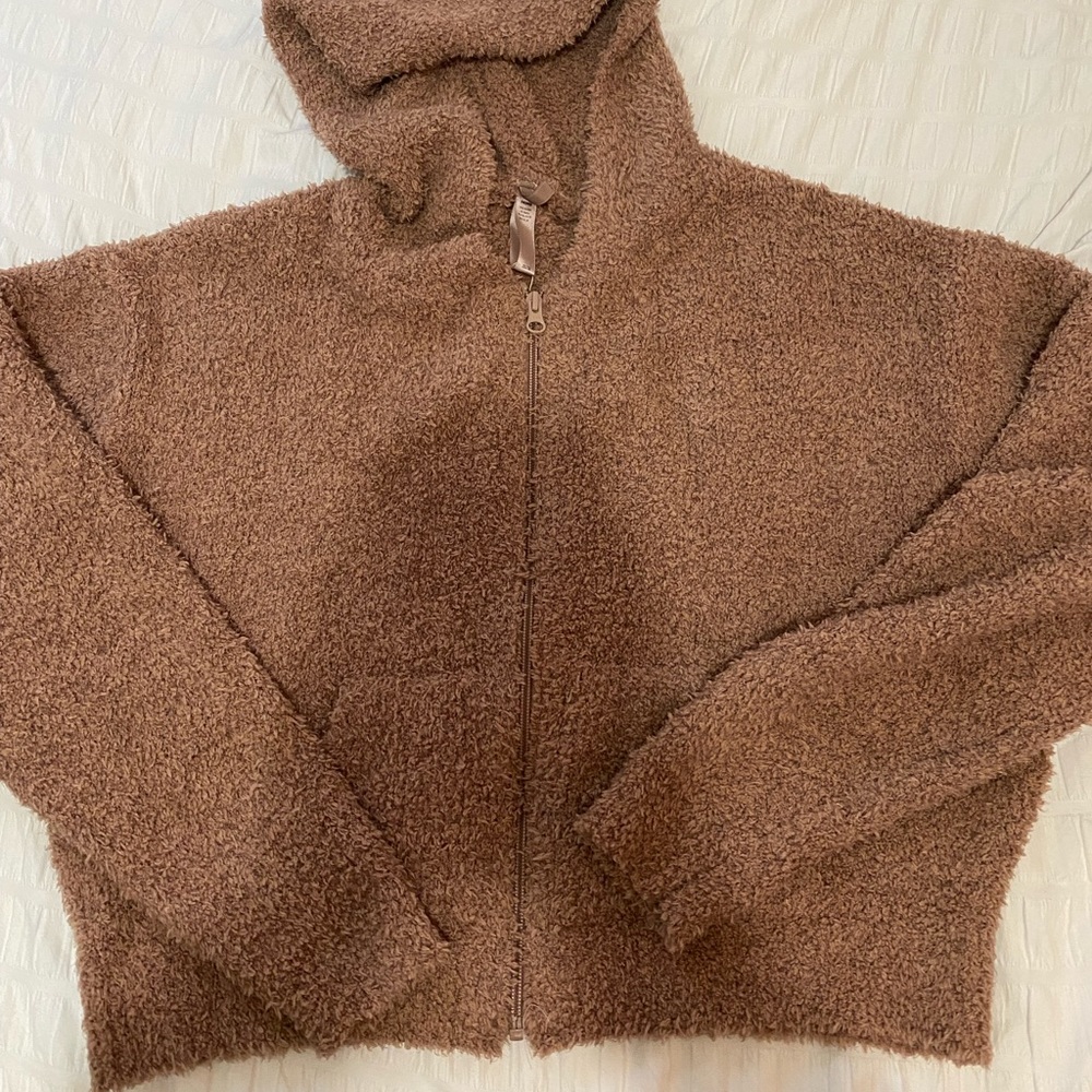 Womens Skims Teddy Zip Up Hoodie NWT